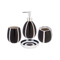 005-3 4Pcs Bath Set Black 24c