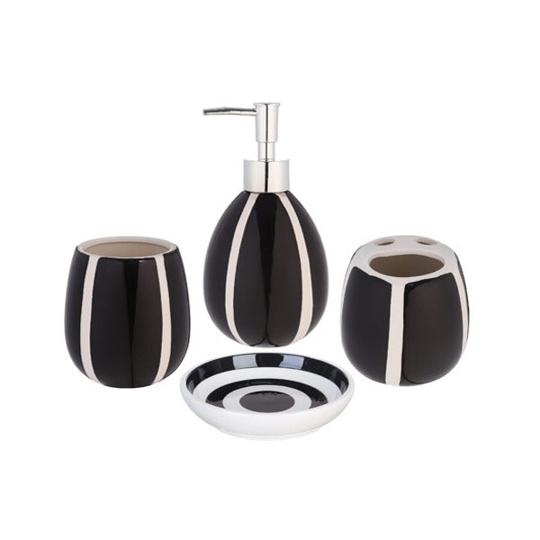 005-3 4Pcs Bath Set Black 24c