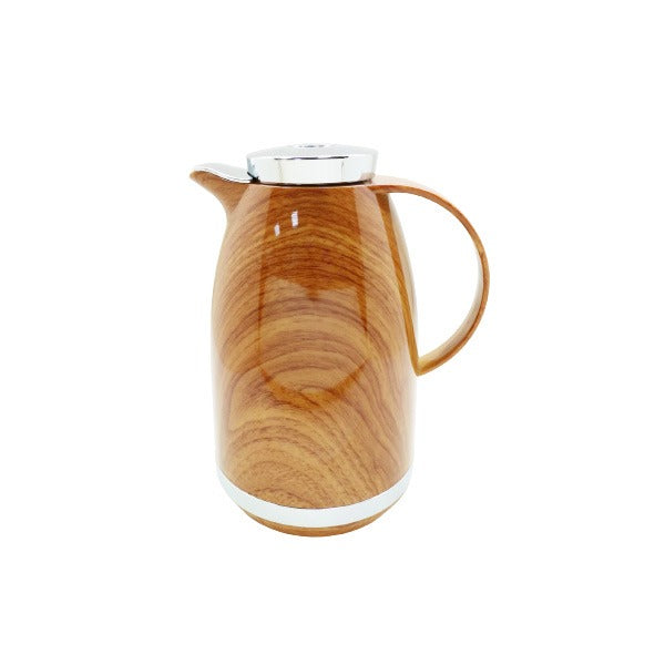 1110LW-S 1L Wood Silver Thermos 12c