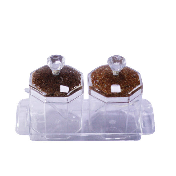 1301 Jam Jar Set Hexagon 2p W Tray 24c