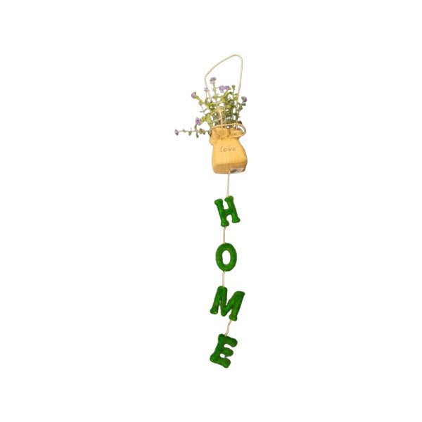 17105 HANGING FAKE PLANT 'HOME' LETTER