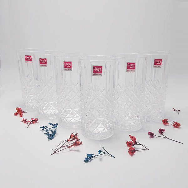 1988-136 Glass 6Pcs Set 330ml 8c