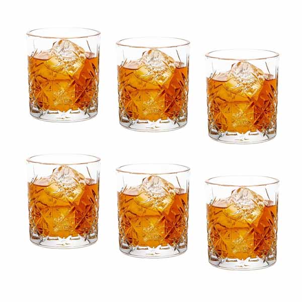 1988-139 Glass Cup 6Pcs Set 350ml 8c