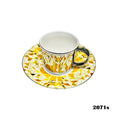 2071S Mirror Cup&Saucer Orange White 24c