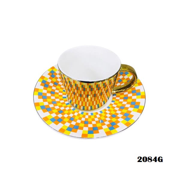 2084G Mirror Cup&Saucer Small Box 24c