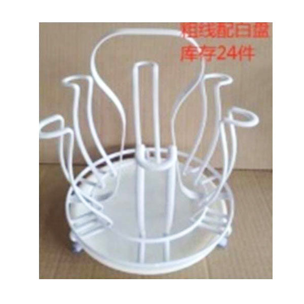 22087G Glass Holder Round White-Gren 36c