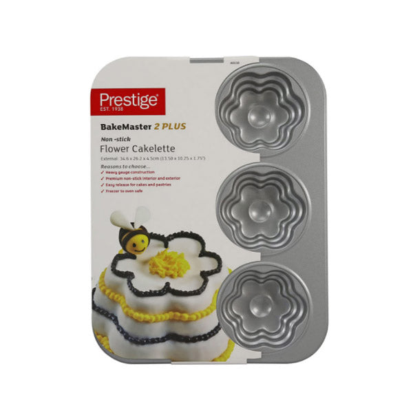 46638 Prestige 2Flower Cake Pan 6pc-c