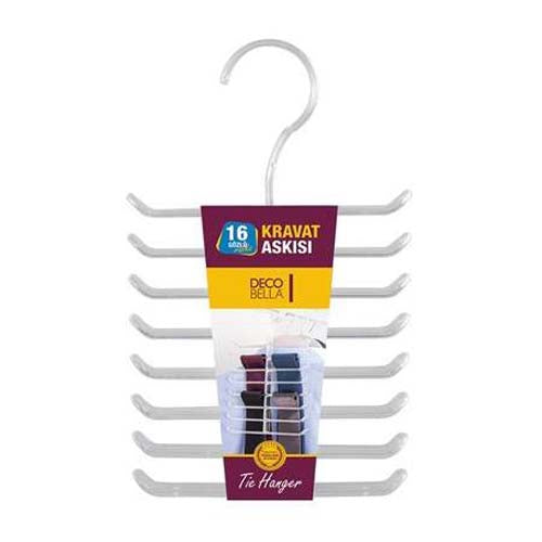 50813-DecoBella Transparnt Tie Hangr 24c