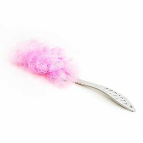 70160-Leaves Back Scrubber W-Handle 100c