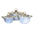 1679 3Pcs Hot Pot Set Silver 4c