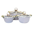 1679 3Pcs Hot Pot Set Coffee 4c
