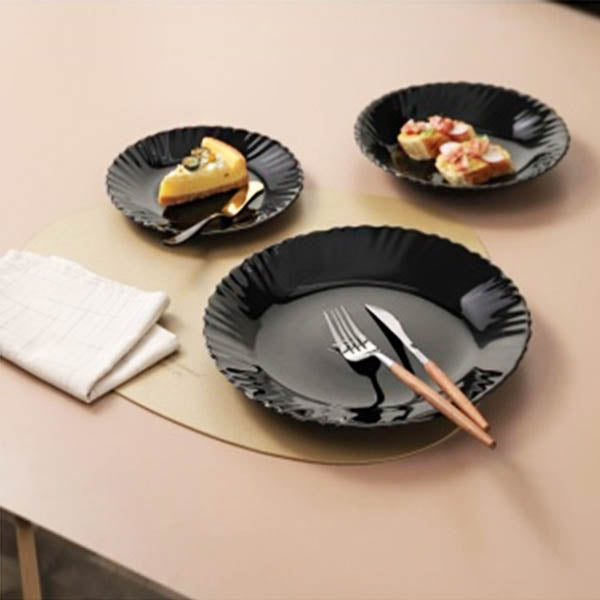 BLXP18 18pcs Black Dinner Set 2c