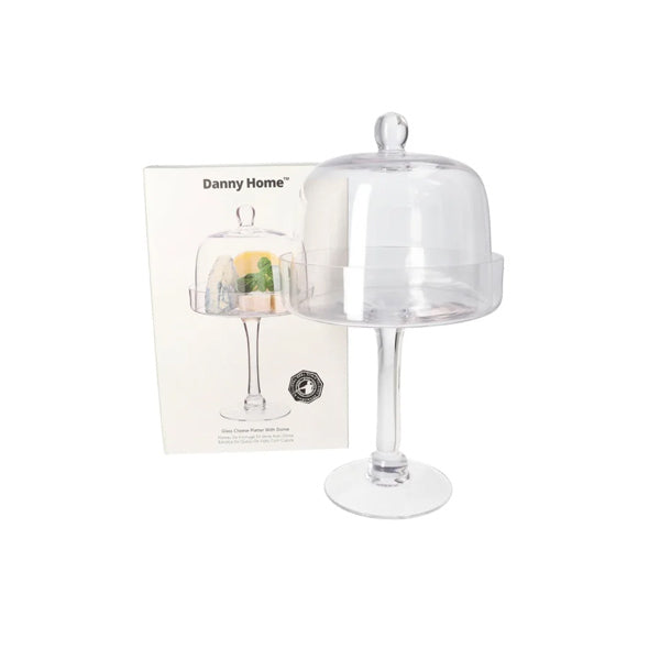 CB-44 Glass Cake Plate+Cover 6c