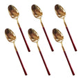 CC-006 Red+Gold Tea Spoon 100c