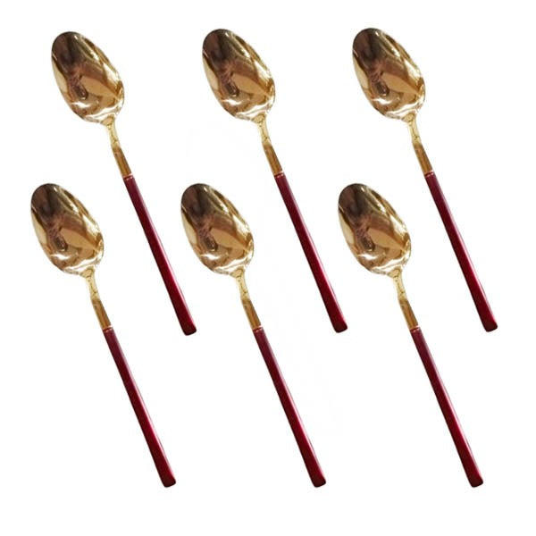 CC-006 Red+Gold Tea Spoon 100c