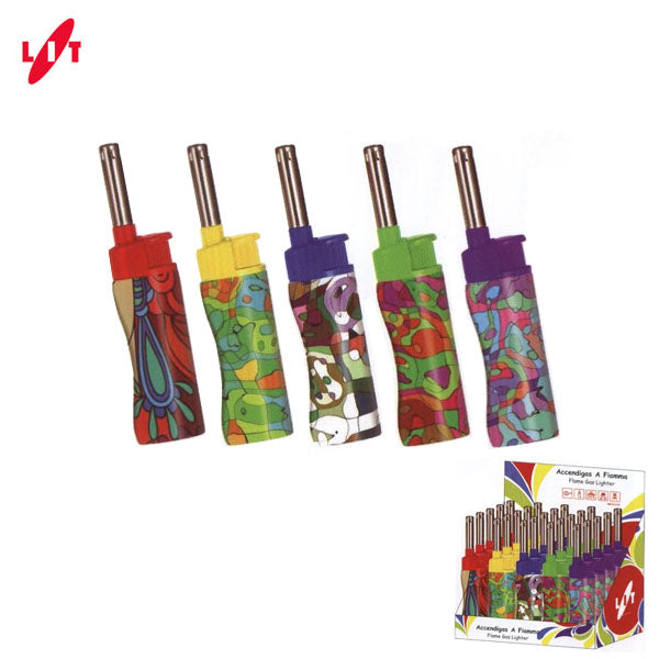 F021 Pop Art Lit Gas Lighter 25-500c