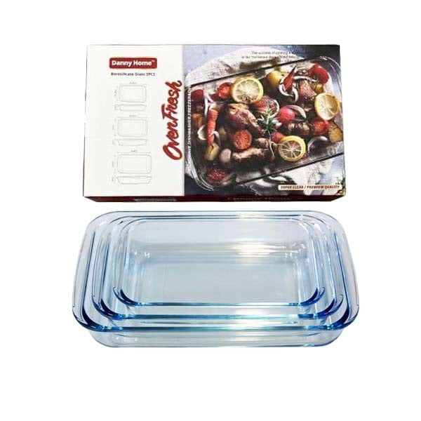 KP012 Glass 3Pcs Dish Set (1,2.2,3L) 4c