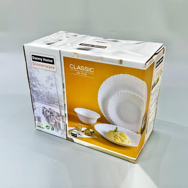 LXP24W White 24Pcs Dinner Set 2c