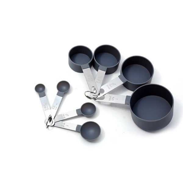 LY1019 8pcs Measuring Cups & Spoon Grey