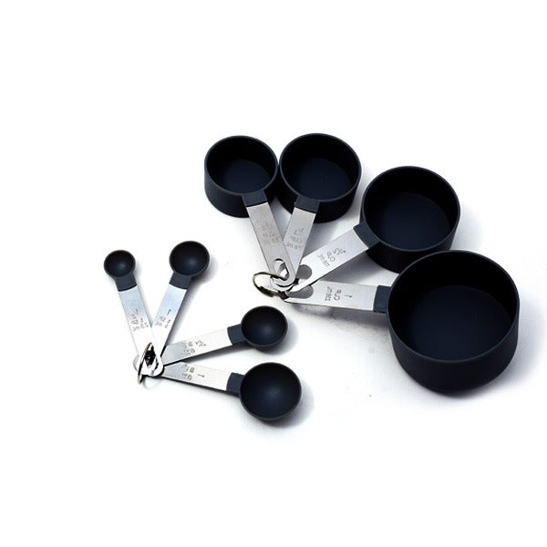 Ly1019 8pcs Measuring Cups & Spoon Black