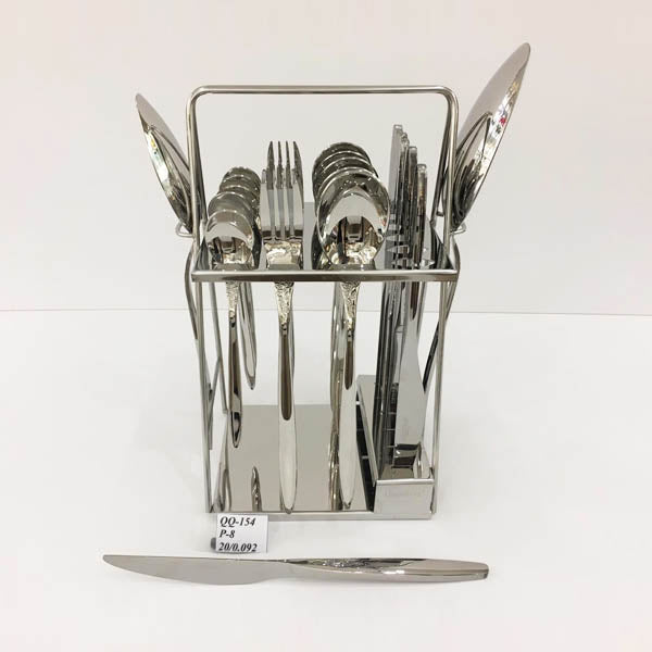QQ154 Cutlery Set T-Leave 26 Piece Silver