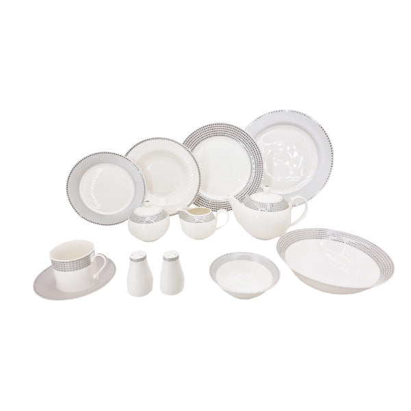 RM316 GrayBorder 47P Dinner Set 1c