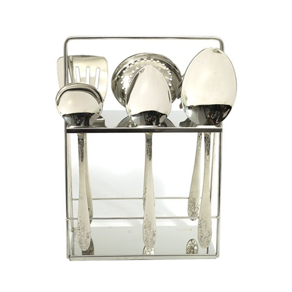 SS02-6S ELEGANT 6PS Flower SPOON SET 6c