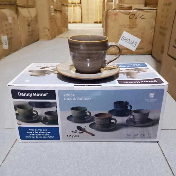 STB35-2 6Pcs Cup Saucer Set 220ml 8c