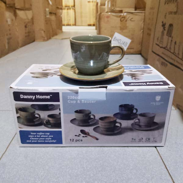 STB35-2 6Pcs Cup Saucer Set 220ml 8c