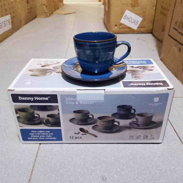 STB35-2 6Pcs Cup Saucer Set 220ml 8c