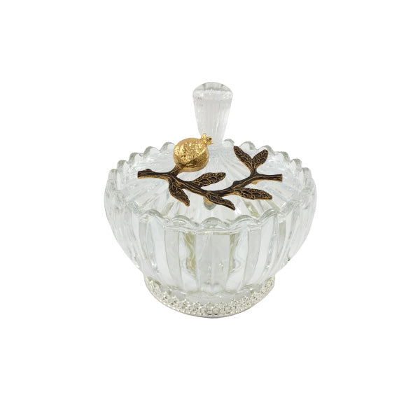 WB951 Candy Bowl+Lid G+S  ORCHID 8c