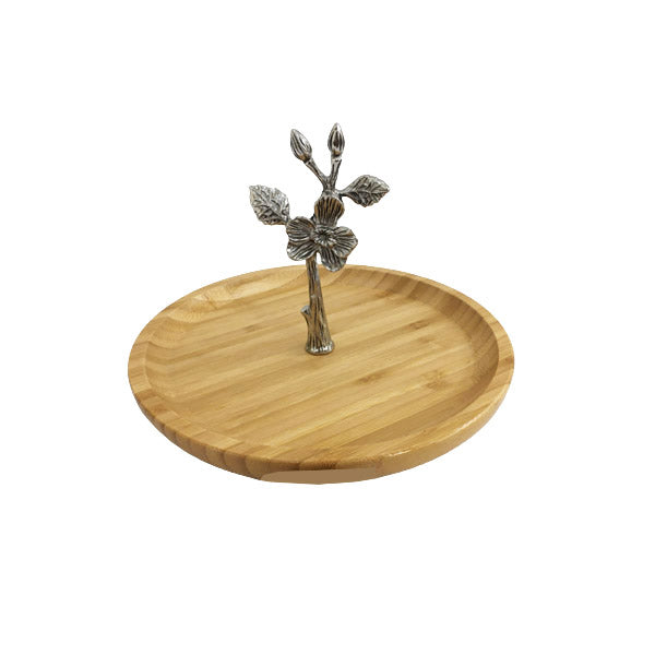 WB624 Wooden Pastry Serving ORCHID 24c