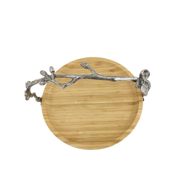 WB682 Wooden Serving Holder Silver