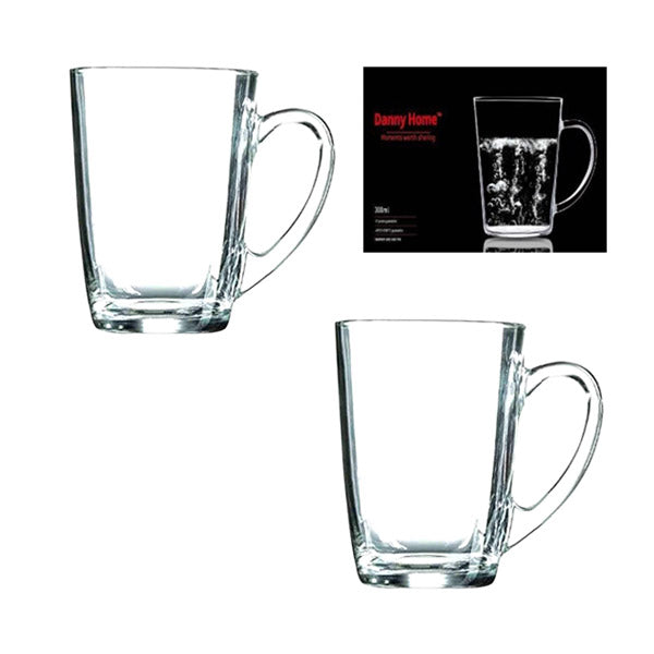 XF002 300ml Glass Cup 2Pcs Set 24c