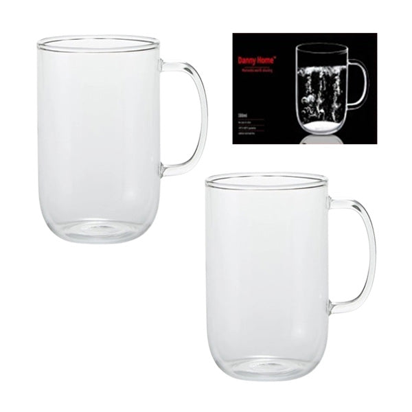 XF007 330ml Glass Cup 2Pcs Set 24c