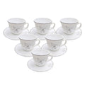 XWB190F-M 190ML Cup&Saucer 6Pcs Set 12c