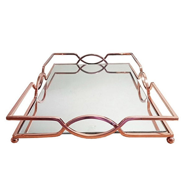 YB0001 Elegant Zig Mirror Tray Copper(L)