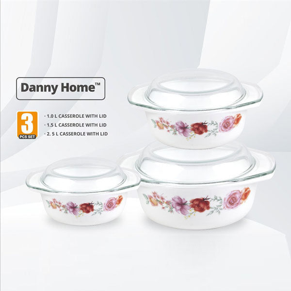 ZHG3T-G 3P Casserole Set 1.0+1.5+2.5L 4c