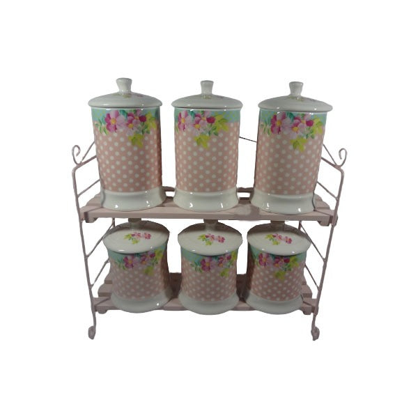 ZP396 6P Jar Set Pink+Rose ANGELA 4c