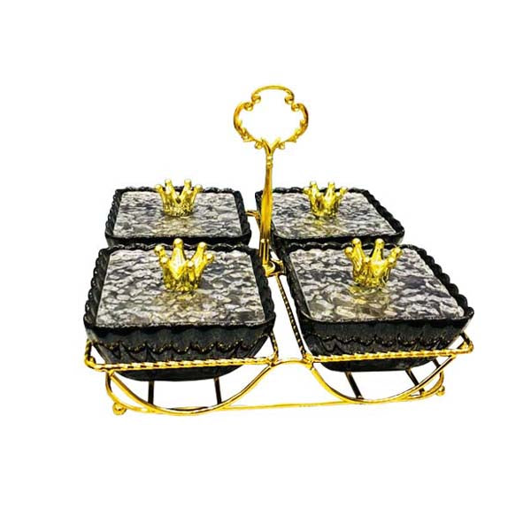 ZQ-026B-4 Condiment W-Stand Black 20c