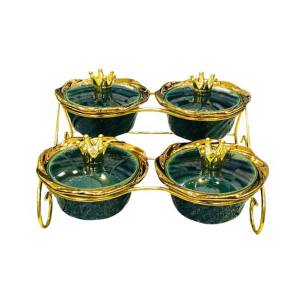 ZQ-028G-4 Condiment W-Stand Green 16c