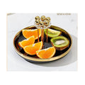 ZQ-104 Round Fruit Plate Black 48c