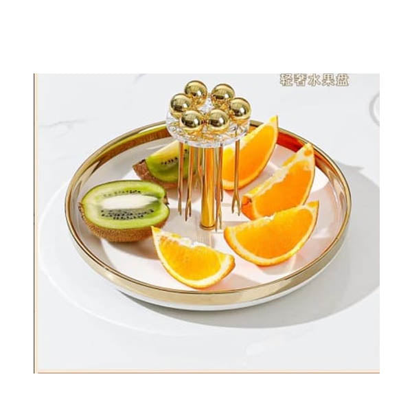 ZQ-105 Round Fruit Plate White 48c