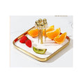 ZQ-107 Square Fruit Plate White 48c
