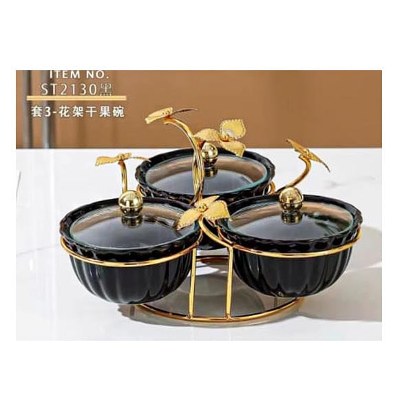 ZQ-109-3 Leave Condiment W-S Black 18c