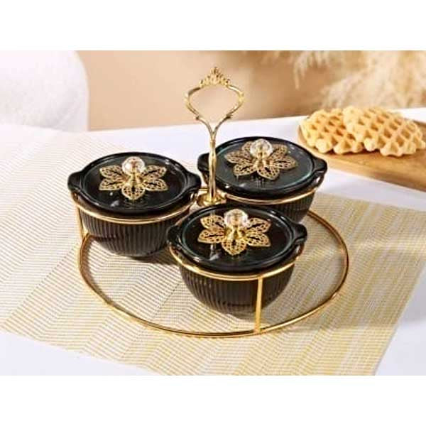 ZQ-115-3 Flower Condiment W-S Black 18c