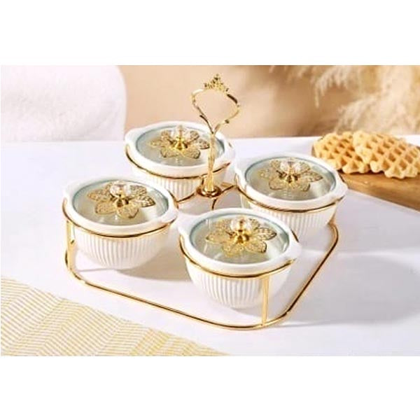 ZQ-116-4 Flower Condiment W-S White 16c