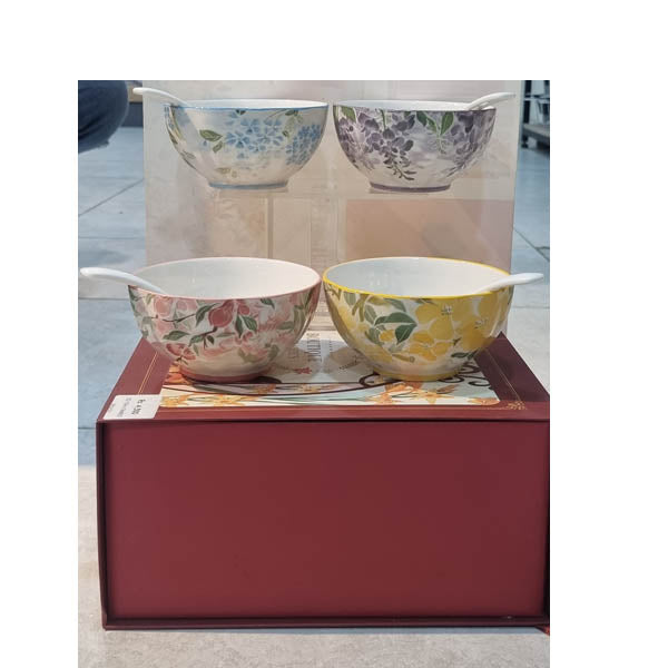 ZQ-119-4 Pcs Bowls Set With Spoon 20c