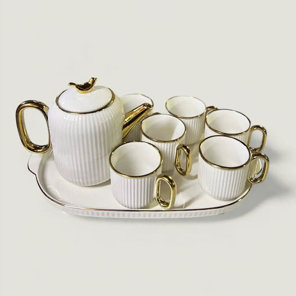 ZQ-141-8 Pcs Tea Set White-G 8c