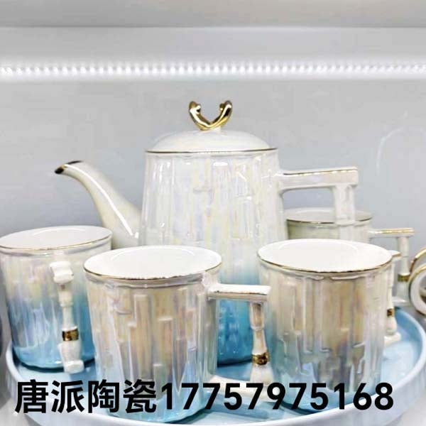 ZQ-143-8 Pcs Tea Set Rotating Gray 8c